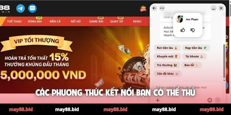 Các phương thức kết nối bạn có thể thử