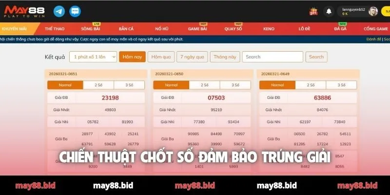 Chiến thuật chốt số đảm bảo trúng giải