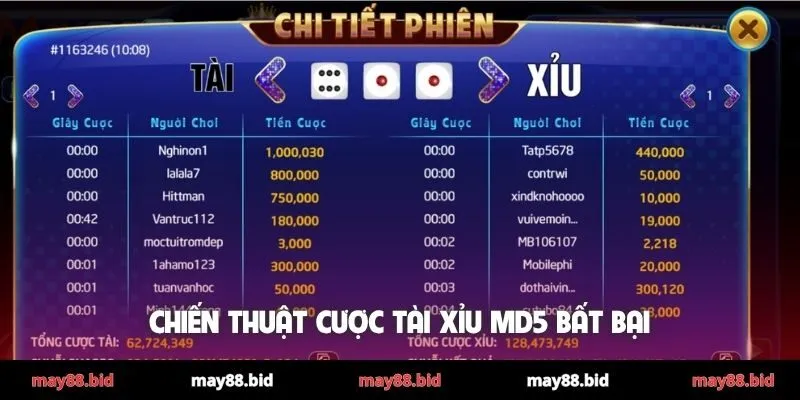Chiến thuật cược Tài Xỉu MD5 bất bại