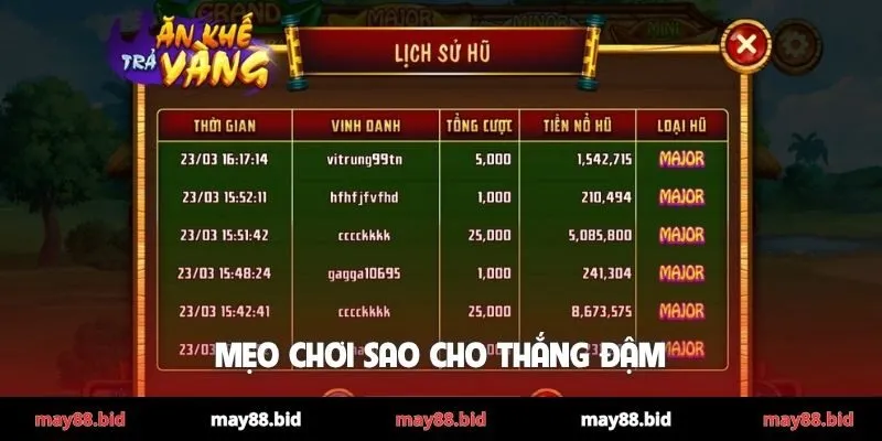 Mẹo chơi sao cho thắng đậm